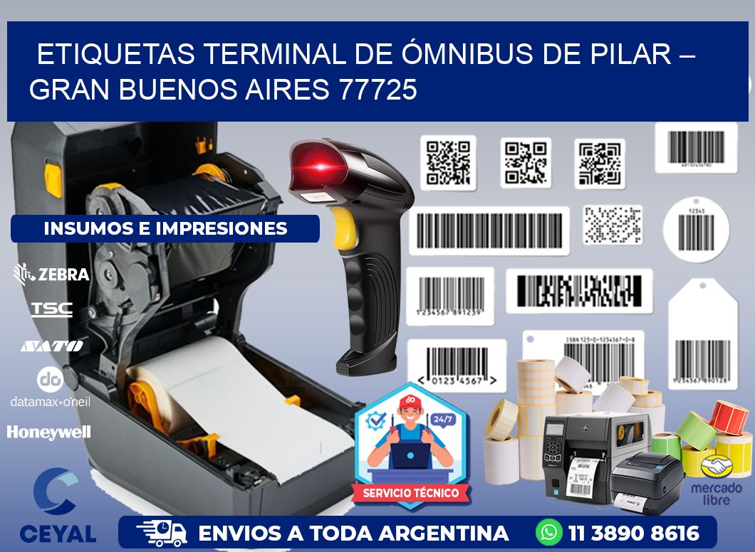 ETIQUETAS TERMINAL DE ÓMNIBUS DE PILAR – GRAN BUENOS AIRES 77725