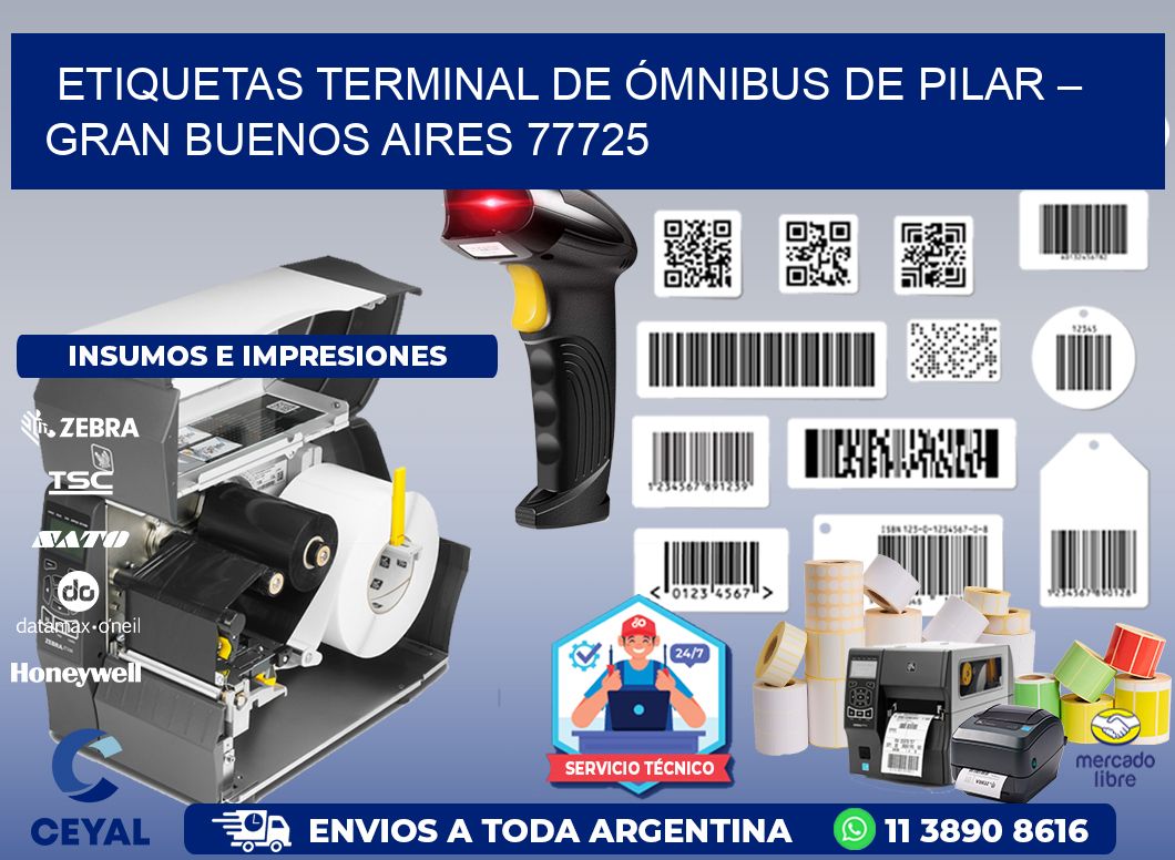 ETIQUETAS TERMINAL DE ÓMNIBUS DE PILAR – GRAN BUENOS AIRES 77725