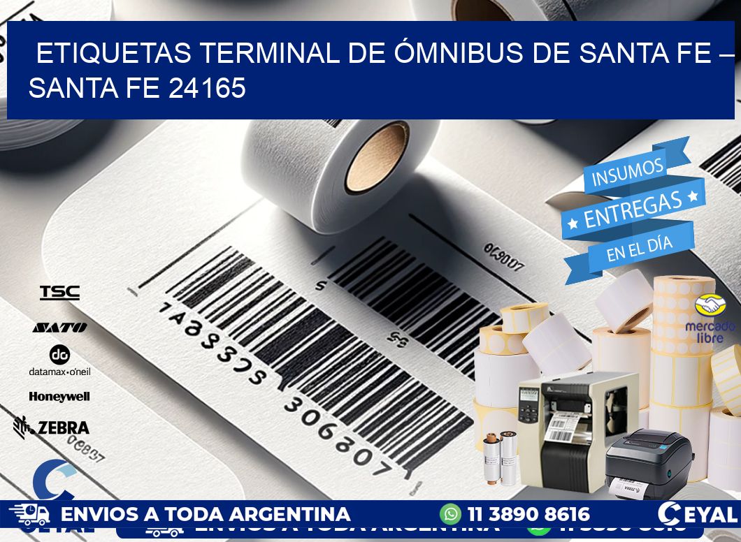 ETIQUETAS TERMINAL DE ÓMNIBUS DE SANTA FE – SANTA FE 24165