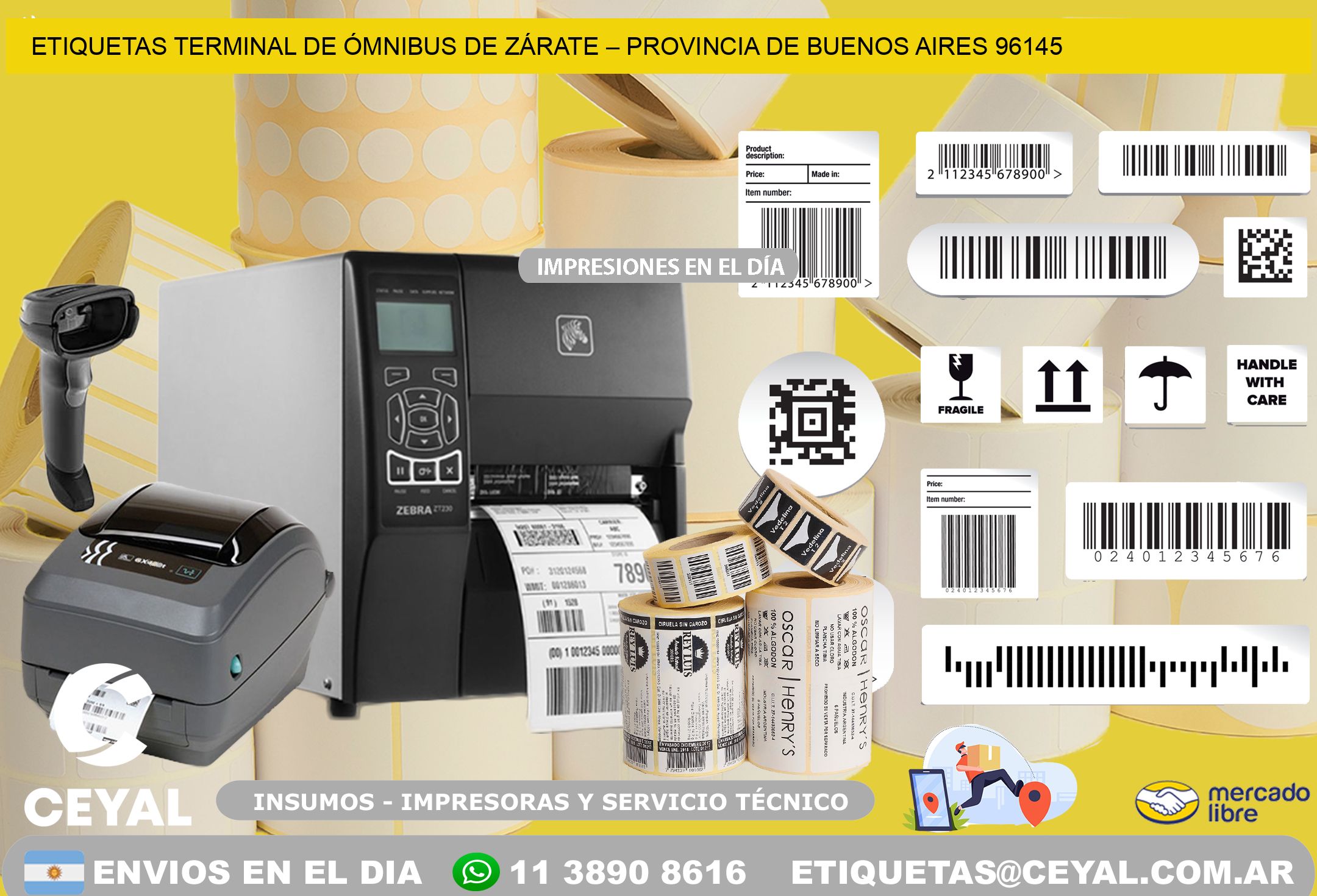 ETIQUETAS TERMINAL DE ÓMNIBUS DE ZÁRATE – PROVINCIA DE BUENOS AIRES 96145