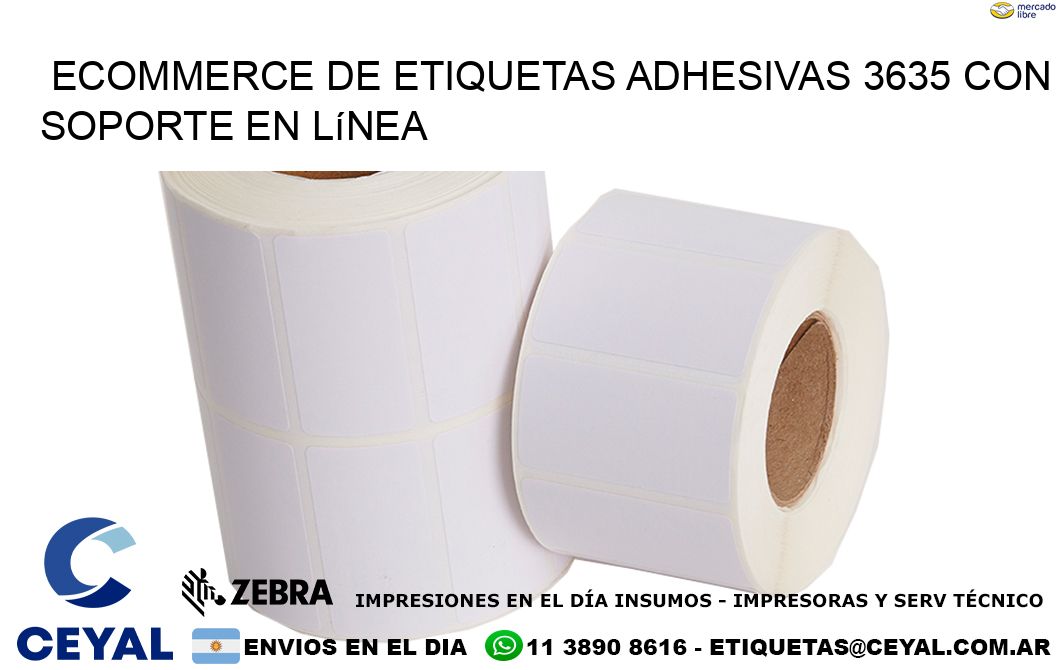 Ecommerce de Etiquetas Adhesivas 3635 con Soporte en Línea