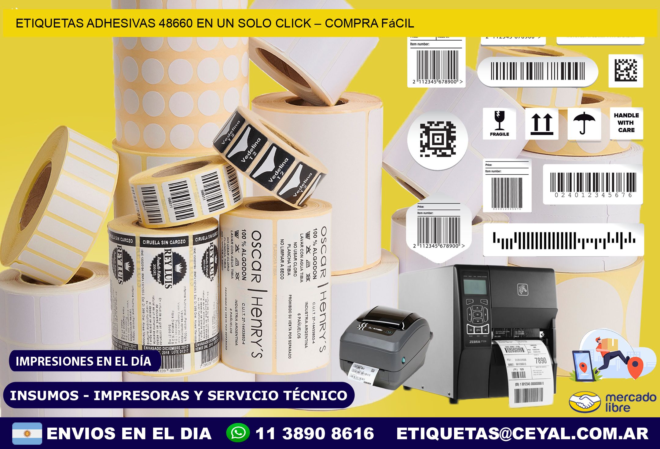 Etiquetas Adhesivas 48660 en un Solo Click – Compra Fácil