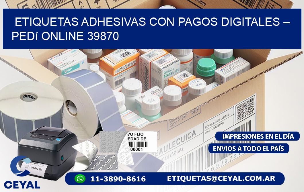 Etiquetas Adhesivas con Pagos Digitales – Pedí Online 39870