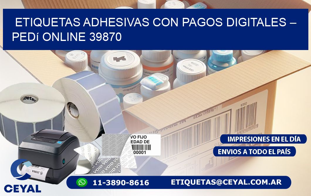 Etiquetas Adhesivas con Pagos Digitales – Pedí Online 39870