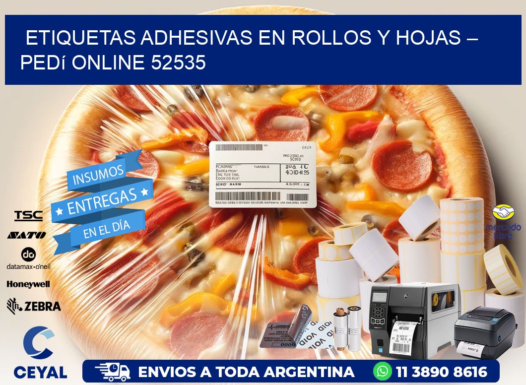 Etiquetas Adhesivas en Rollos y Hojas – Pedí Online 52535