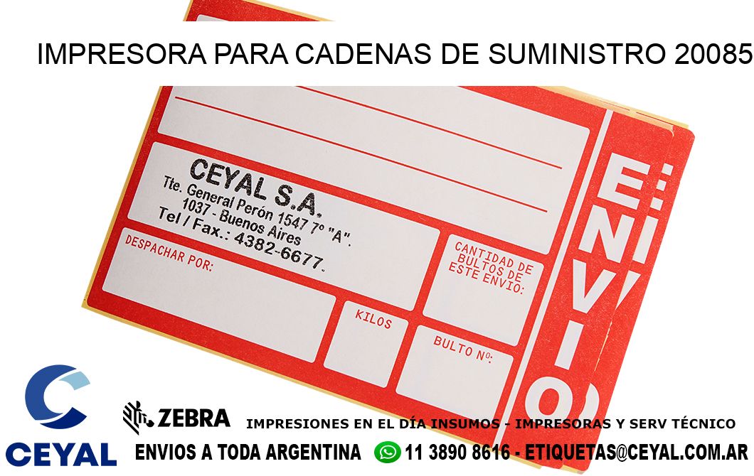 IMPRESORA PARA CADENAS DE SUMINISTRO 20085