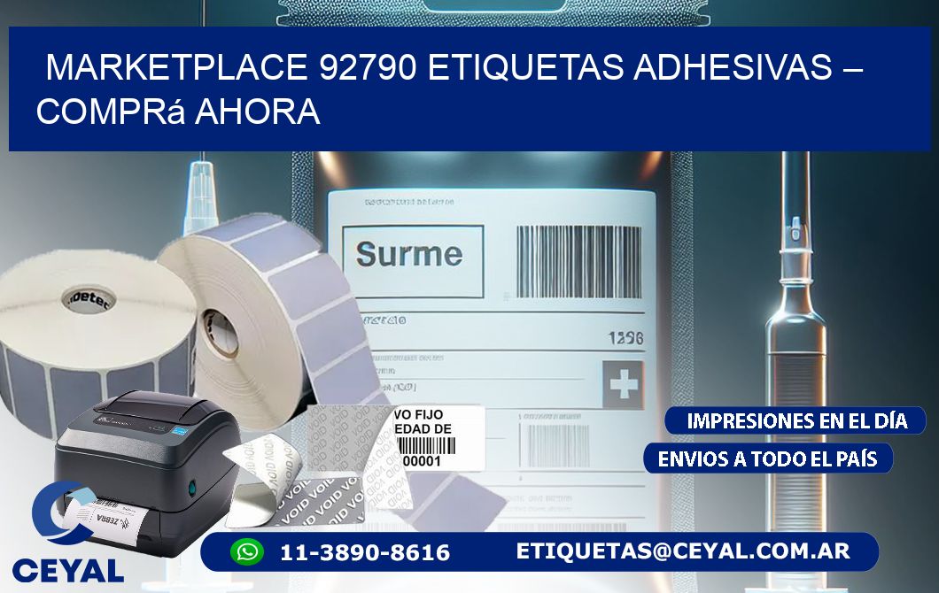 Marketplace 92790 Etiquetas Adhesivas – Comprá Ahora