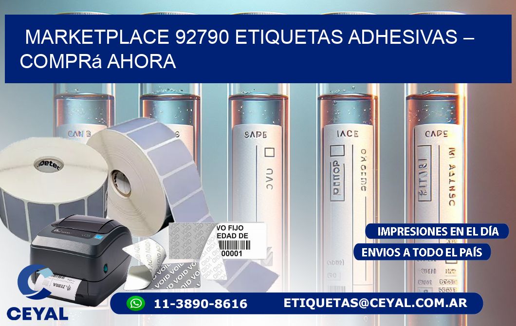 Marketplace 92790 Etiquetas Adhesivas – Comprá Ahora