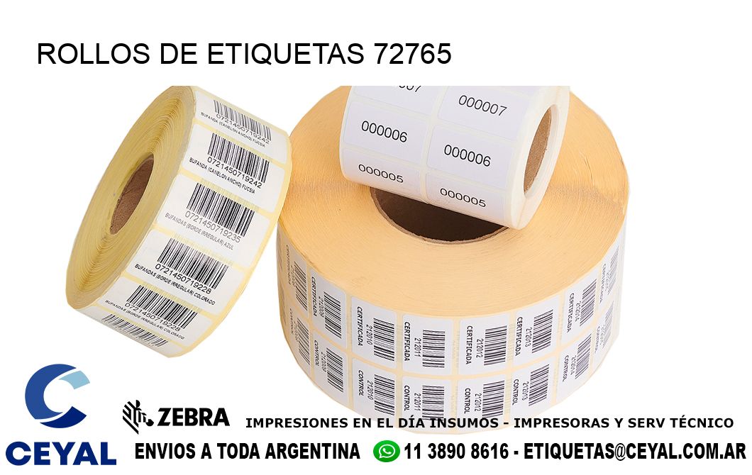 ROLLOS DE ETIQUETAS 72765