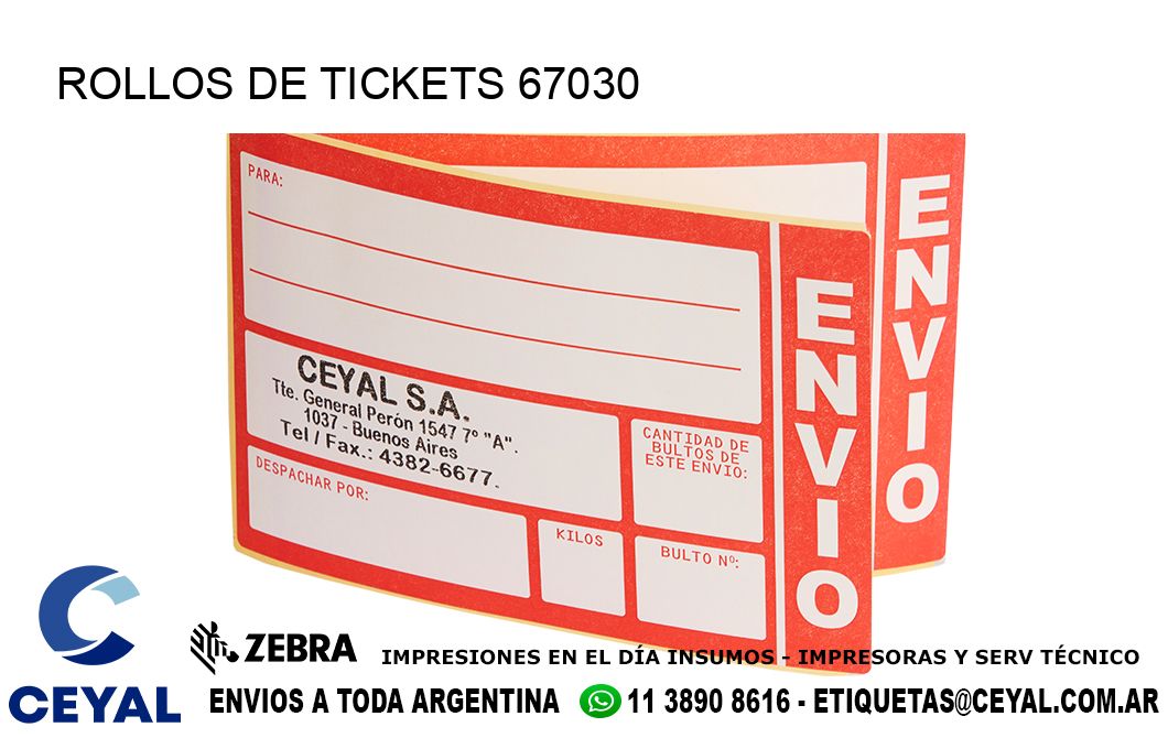 ROLLOS DE TICKETS 67030
