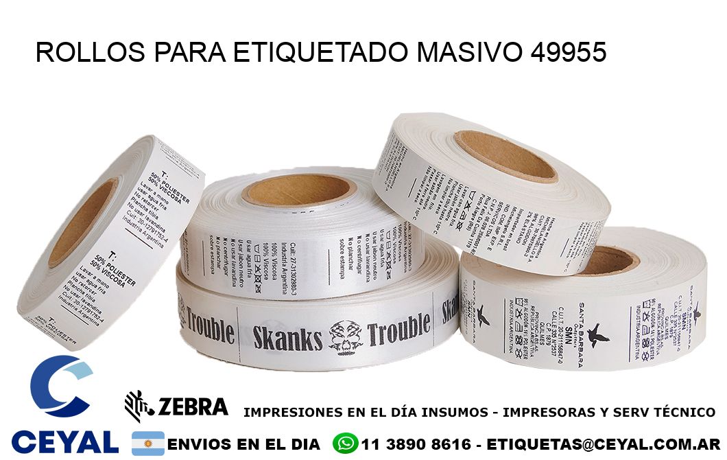 ROLLOS PARA ETIQUETADO MASIVO 49955