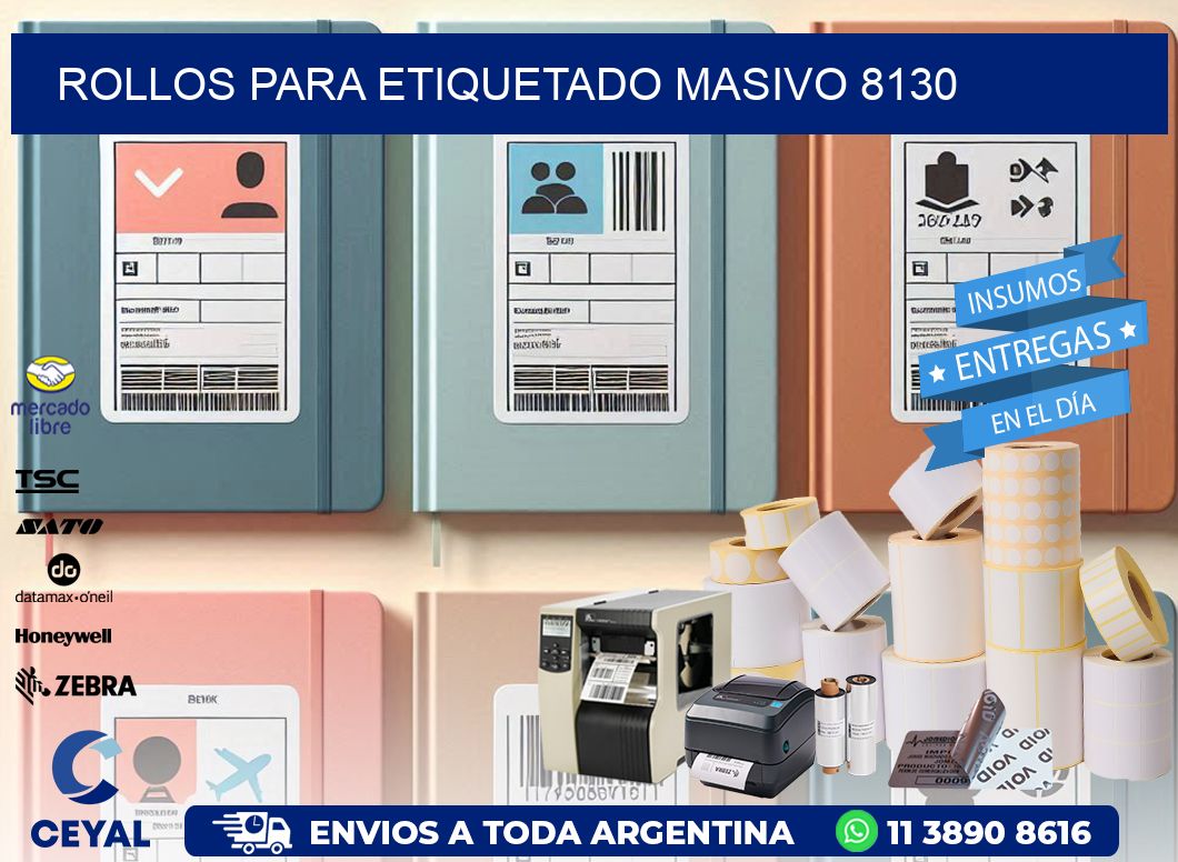 ROLLOS PARA ETIQUETADO MASIVO 8130