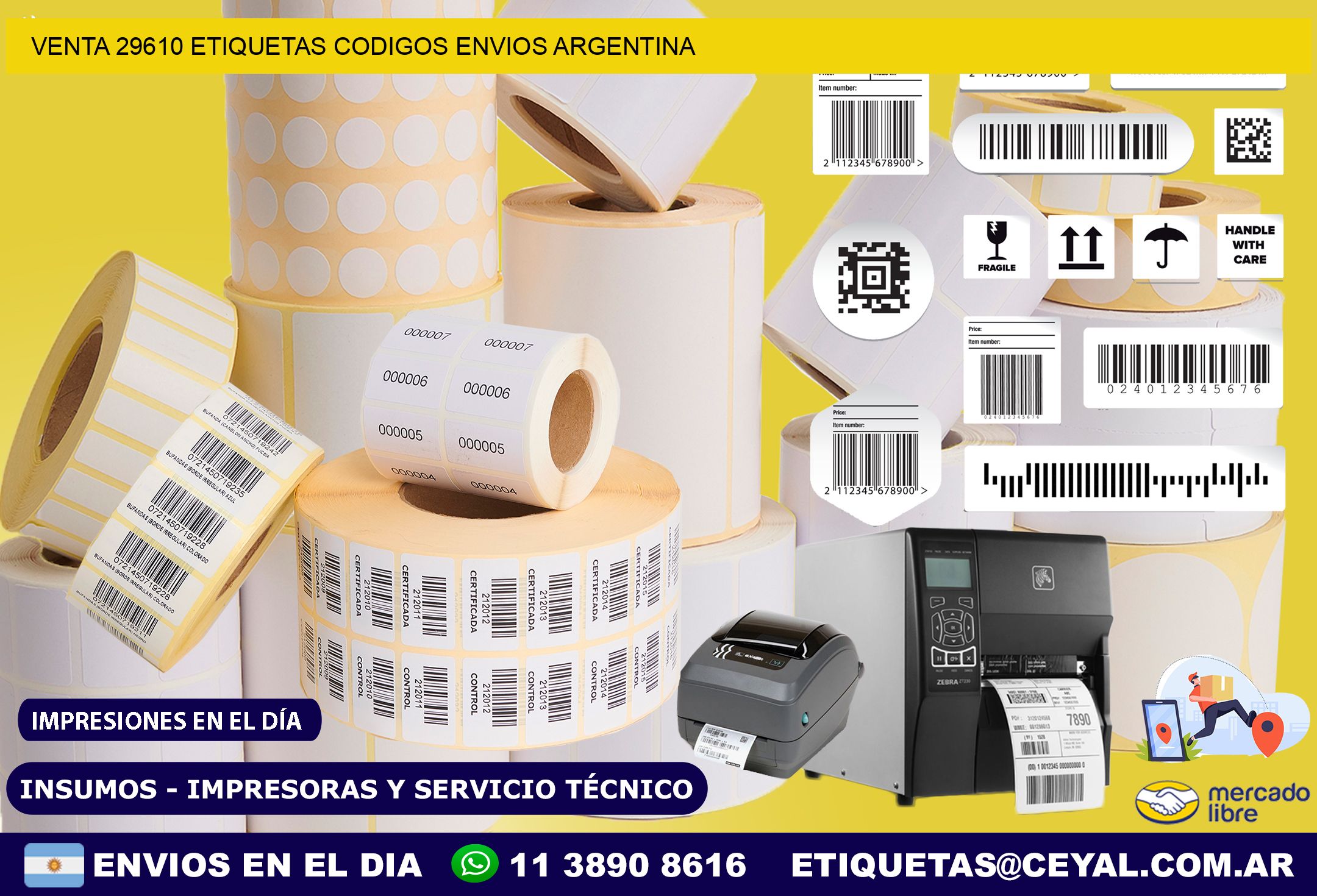 VENTA 29610 ETIQUETAS CODIGOS ENVIOS ARGENTINA