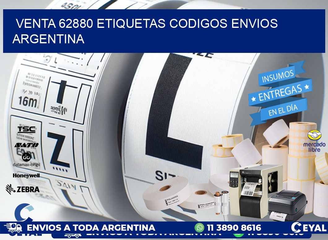VENTA 62880 ETIQUETAS CODIGOS ENVIOS ARGENTINA