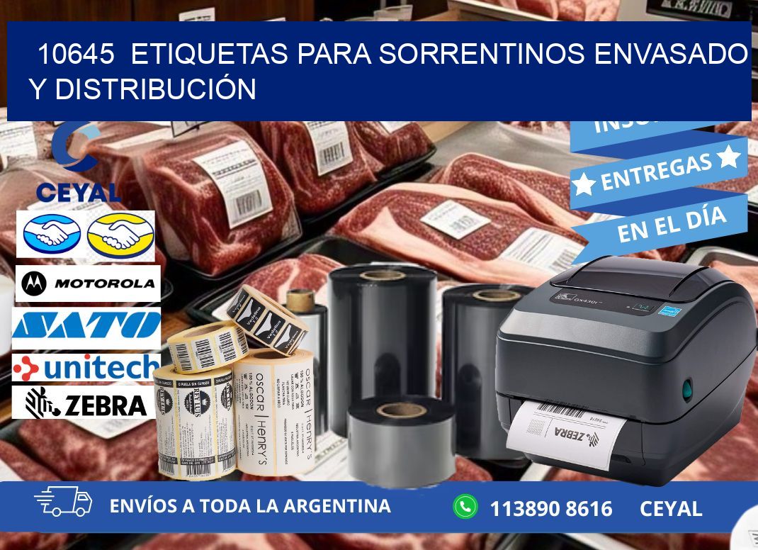10645  ETIQUETAS PARA SORRENTINOS ENVASADO Y DISTRIBUCIÓN