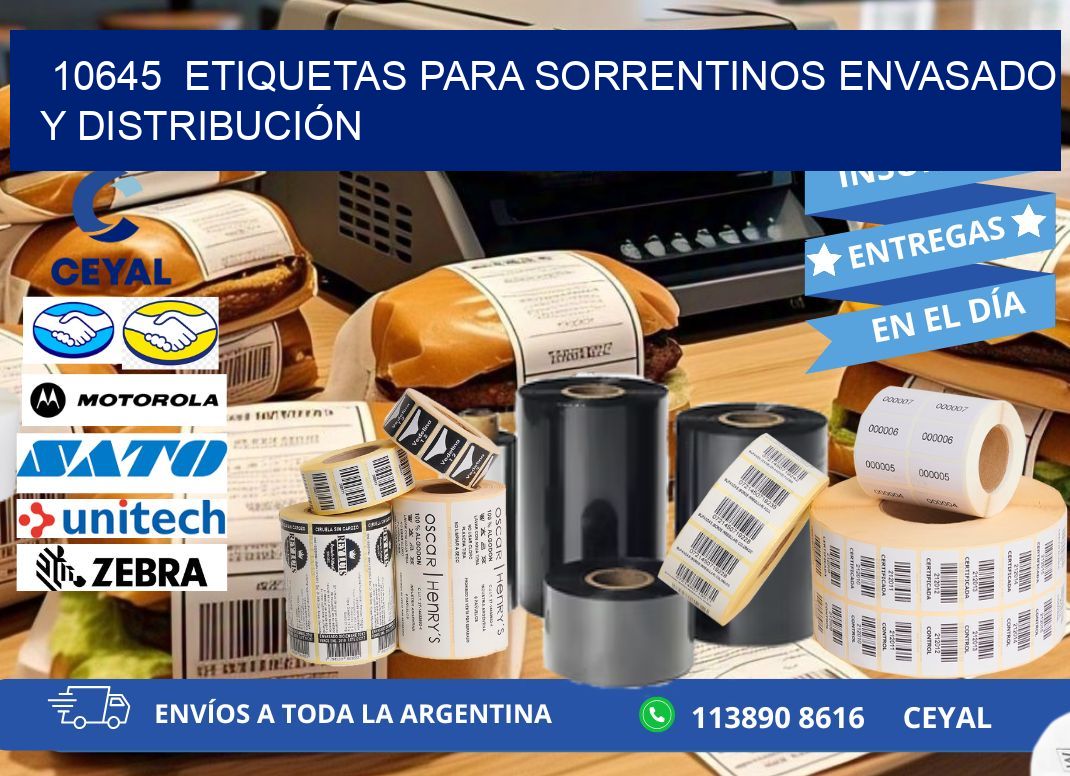 10645  ETIQUETAS PARA SORRENTINOS ENVASADO Y DISTRIBUCIÓN