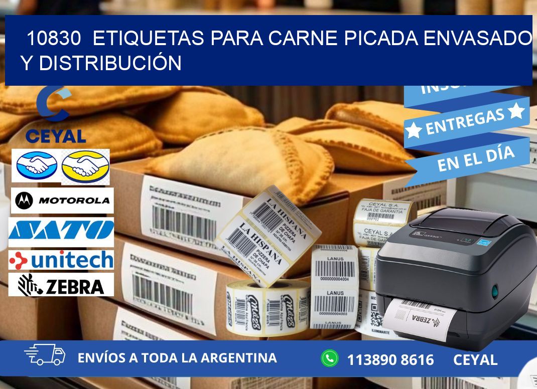 10830 ETIQUETAS PARA CARNE PICADA ENVASADO Y DISTRIBUCIÓN