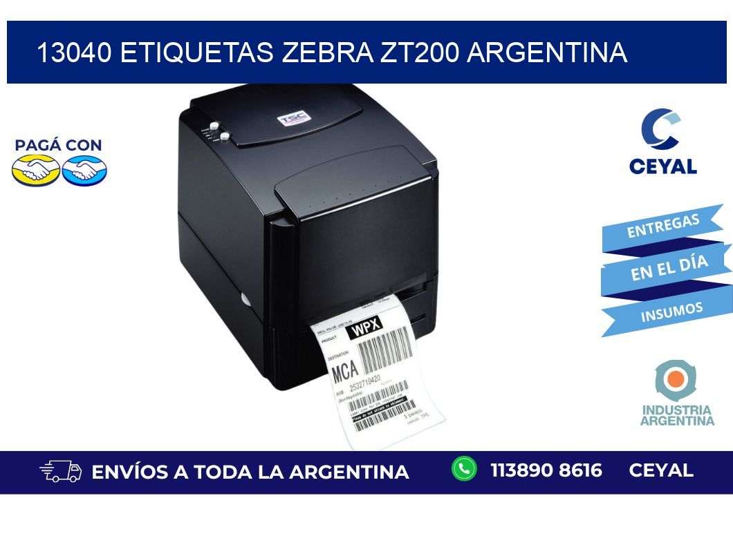 13040 etiquetas zebra zt200 argentina