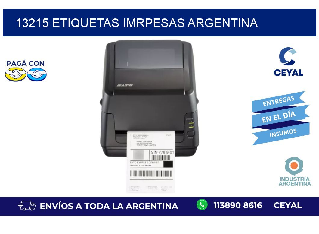 13215 etiquetas imrpesas argentina