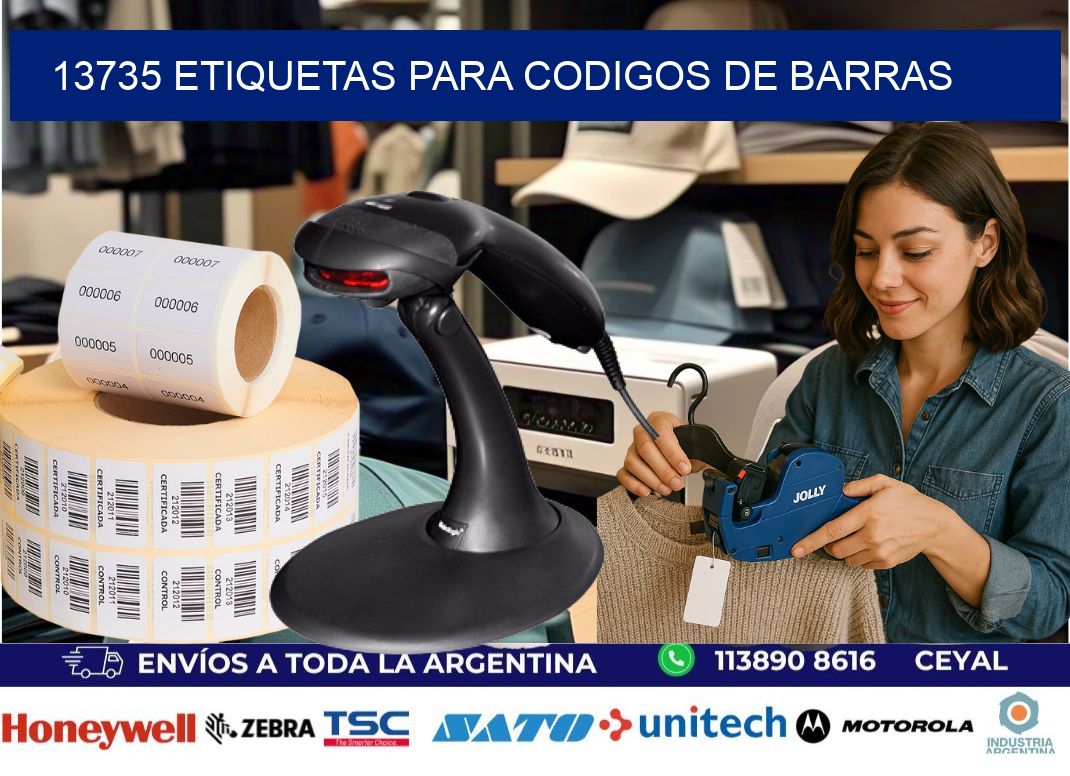 13735 ETIQUETAS PARA CODIGOS DE BARRAS