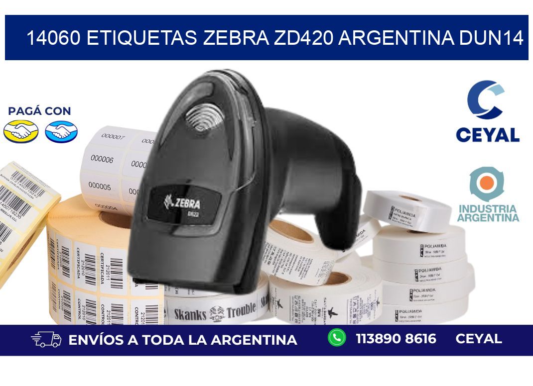14060 etiquetas zebra zd420 argentina DUN14