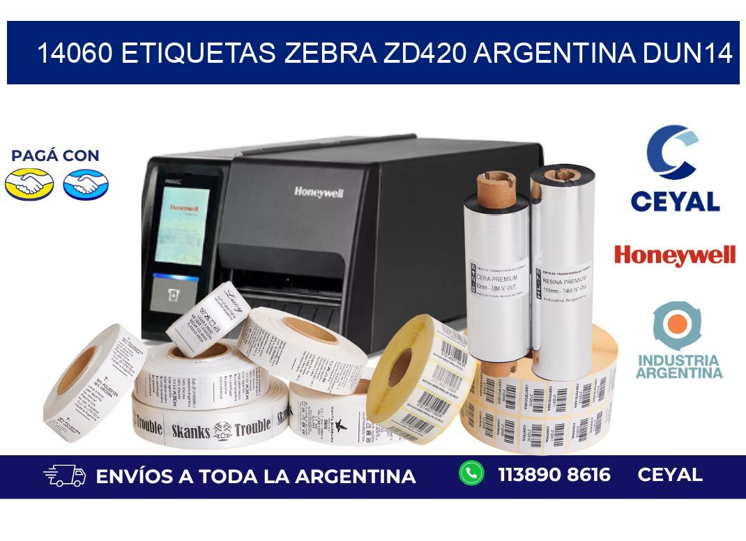 14060 etiquetas zebra zd420 argentina DUN14