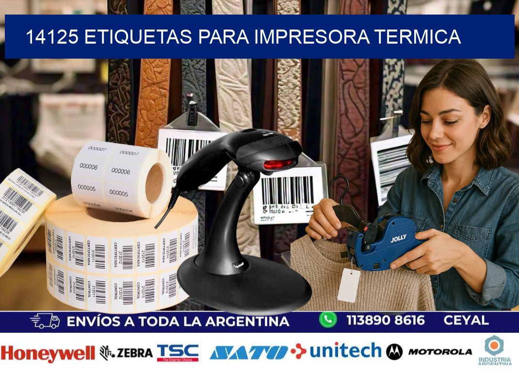 14125 ETIQUETAS PARA IMPRESORA TERMICA