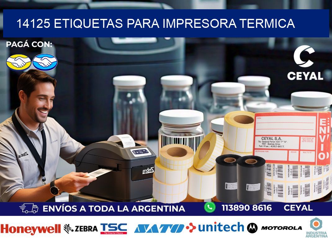 14125 ETIQUETAS PARA IMPRESORA TERMICA