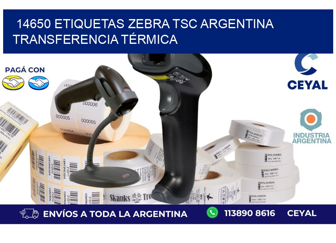 14650 etiquetas zebra tsc argentina TRANSFERENCIA TÉRMICA