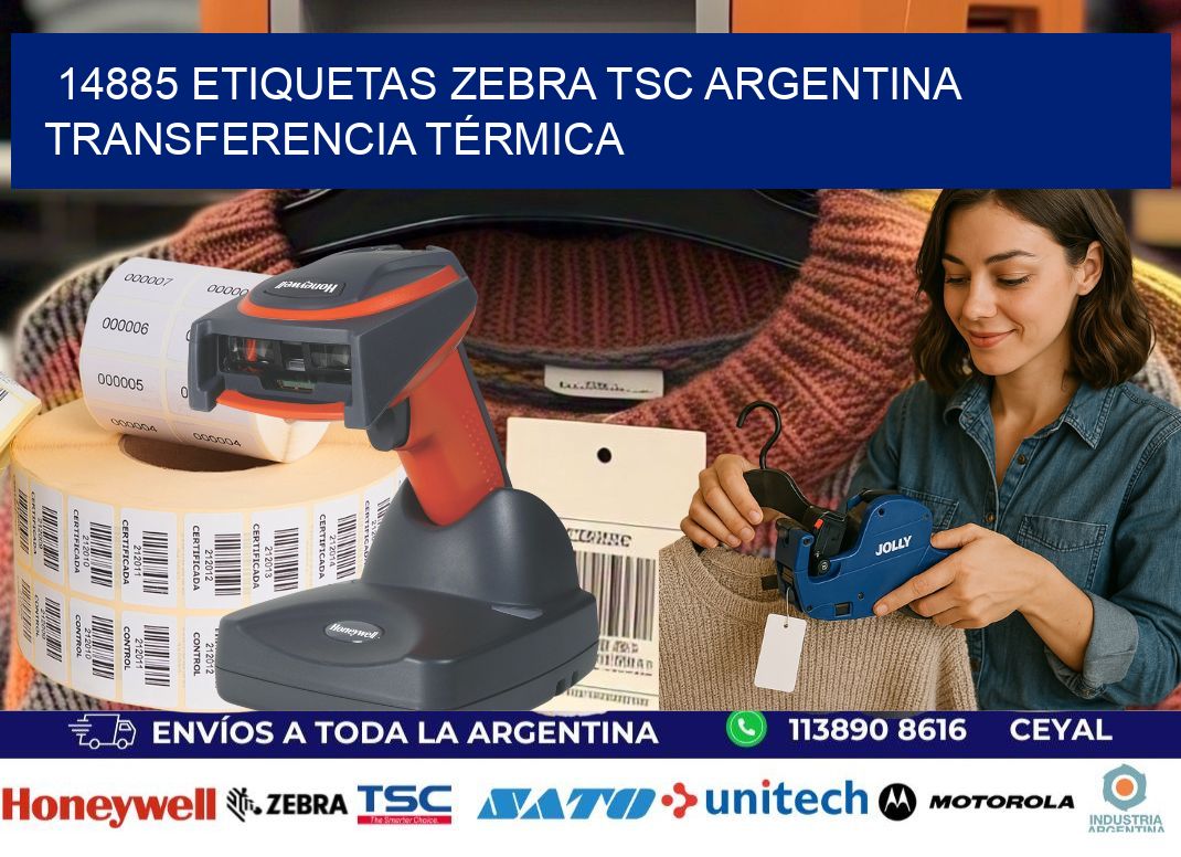 14885 etiquetas zebra tsc argentina TRANSFERENCIA TÉRMICA