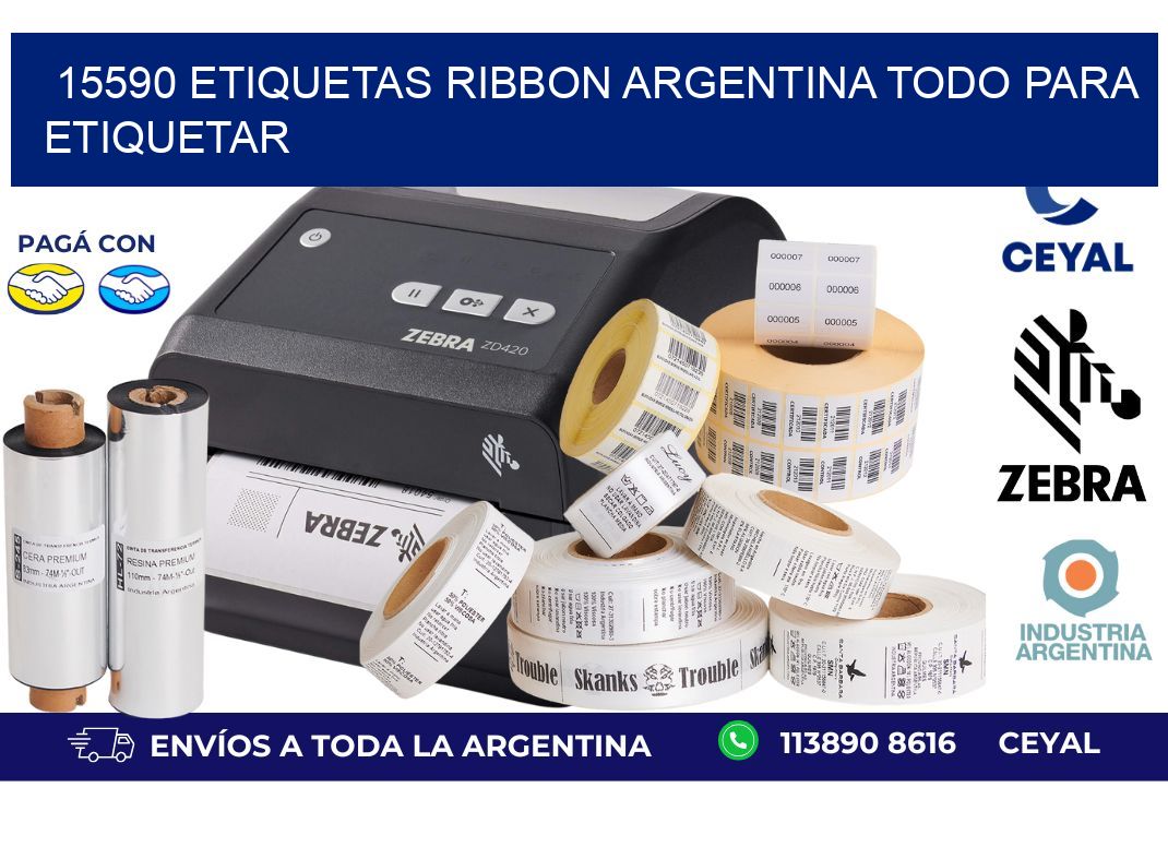 15590 etiquetas ribbon argentina TODO PARA ETIQUETAR