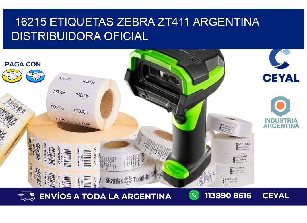 16215 etiquetas zebra zt411 argentina DISTRIBUIDORA OFICIAL