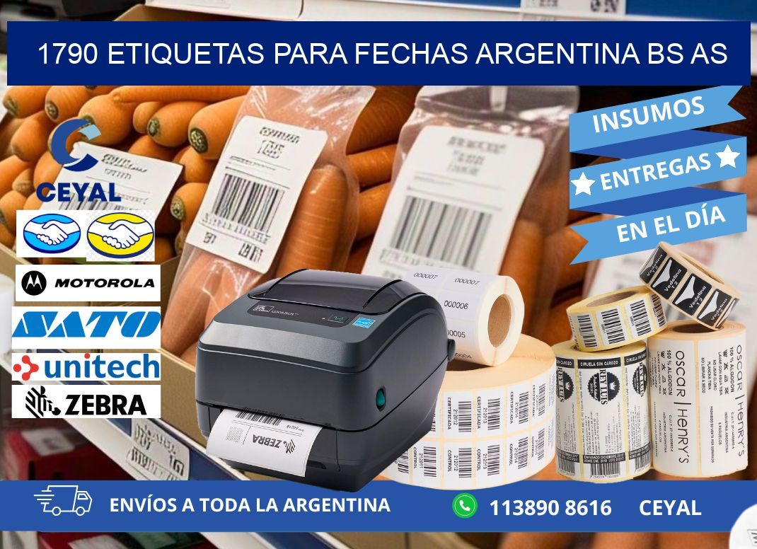 1790 ETIQUETAS PARA FECHAS ARGENTINA BS AS