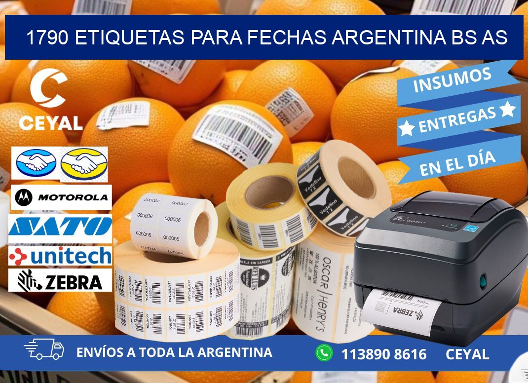 1790 ETIQUETAS PARA FECHAS ARGENTINA BS AS