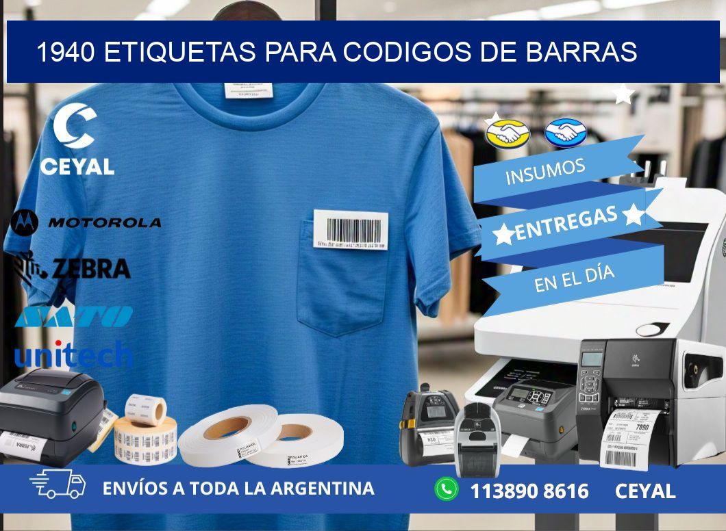 1940 ETIQUETAS PARA CODIGOS DE BARRAS