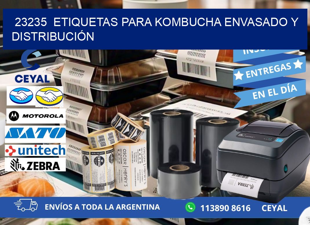23235  ETIQUETAS PARA KOMBUCHA ENVASADO Y DISTRIBUCIÓN