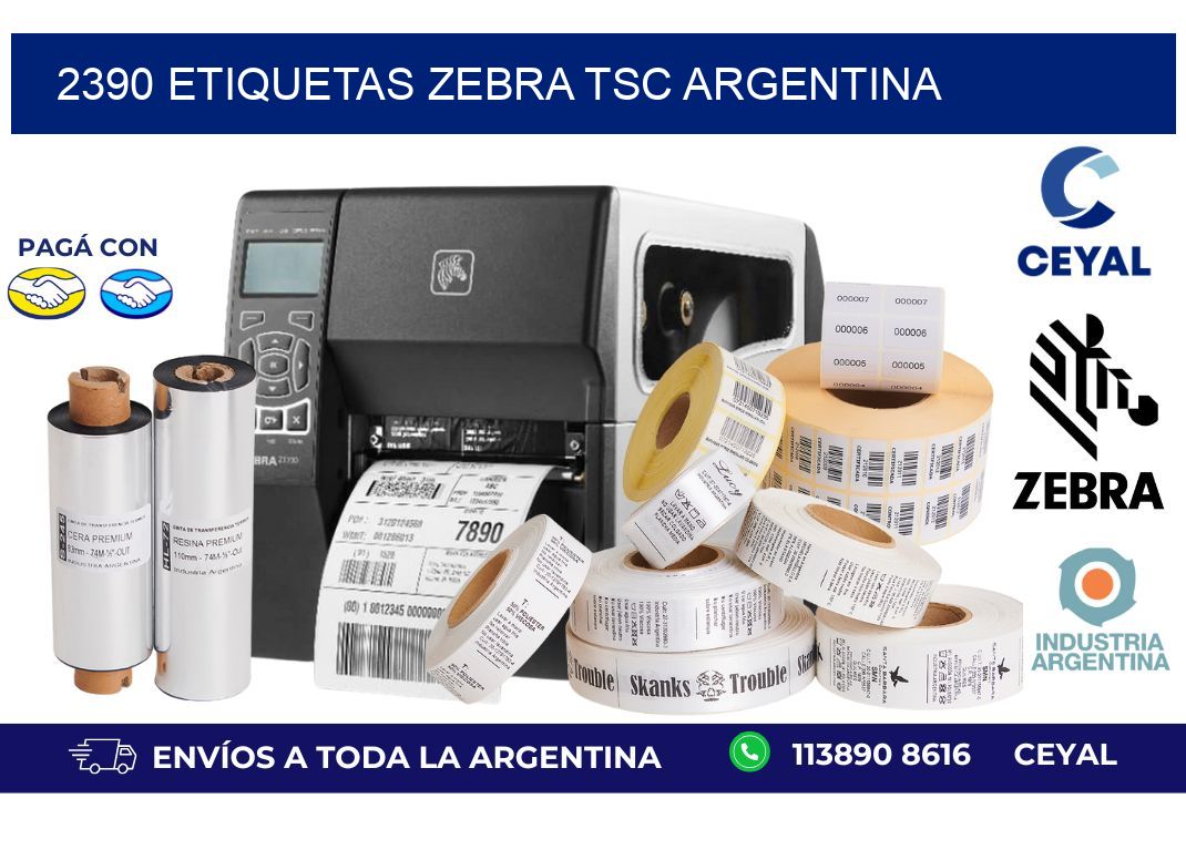 2390 etiquetas zebra tsc argentina
