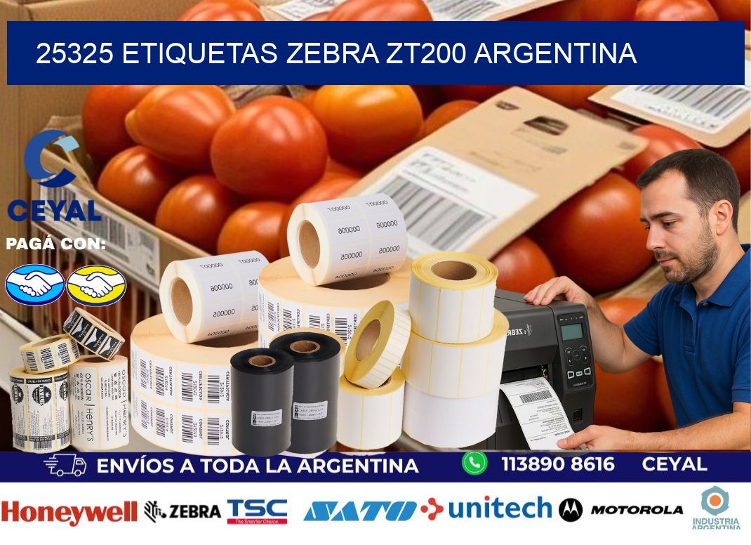 25325 etiquetas zebra zt200 argentina