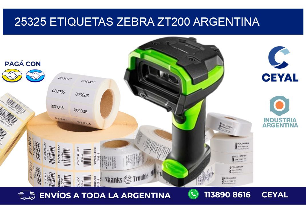 25325 etiquetas zebra zt200 argentina