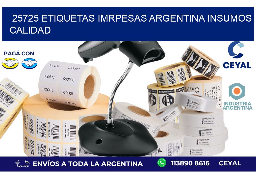 25725 etiquetas imrpesas argentina INSUMOS CALIDAD
