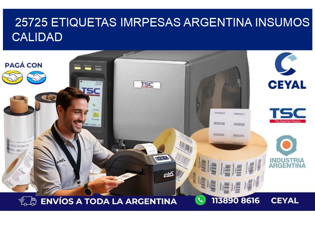 25725 etiquetas imrpesas argentina INSUMOS CALIDAD