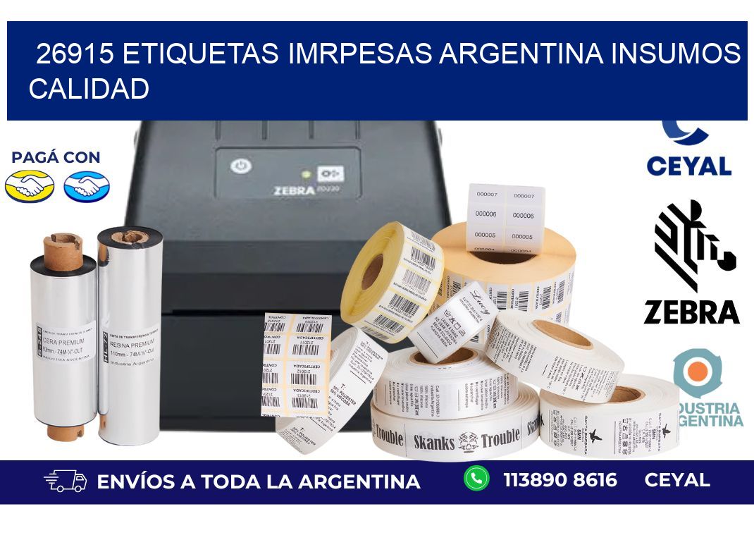 26915 etiquetas imrpesas argentina INSUMOS CALIDAD