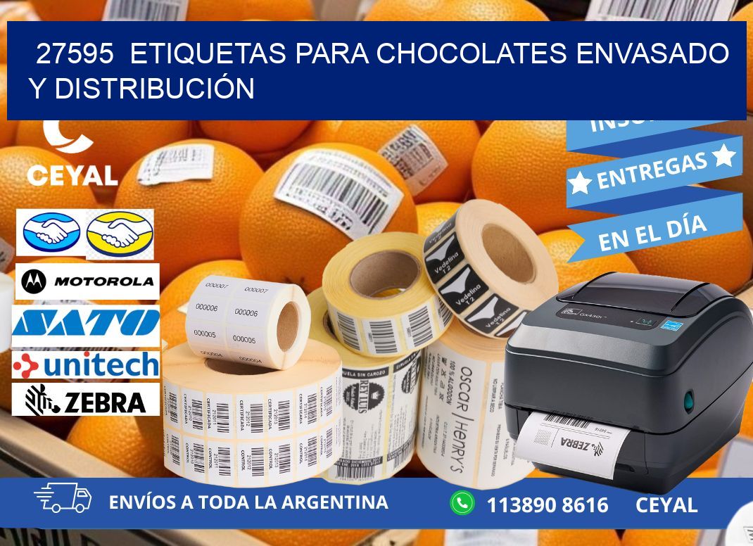 27595  ETIQUETAS PARA CHOCOLATES ENVASADO Y DISTRIBUCIÓN