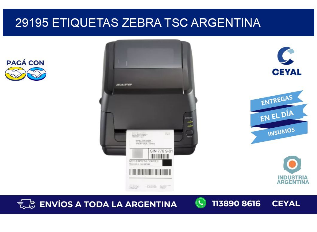 29195 etiquetas zebra tsc argentina