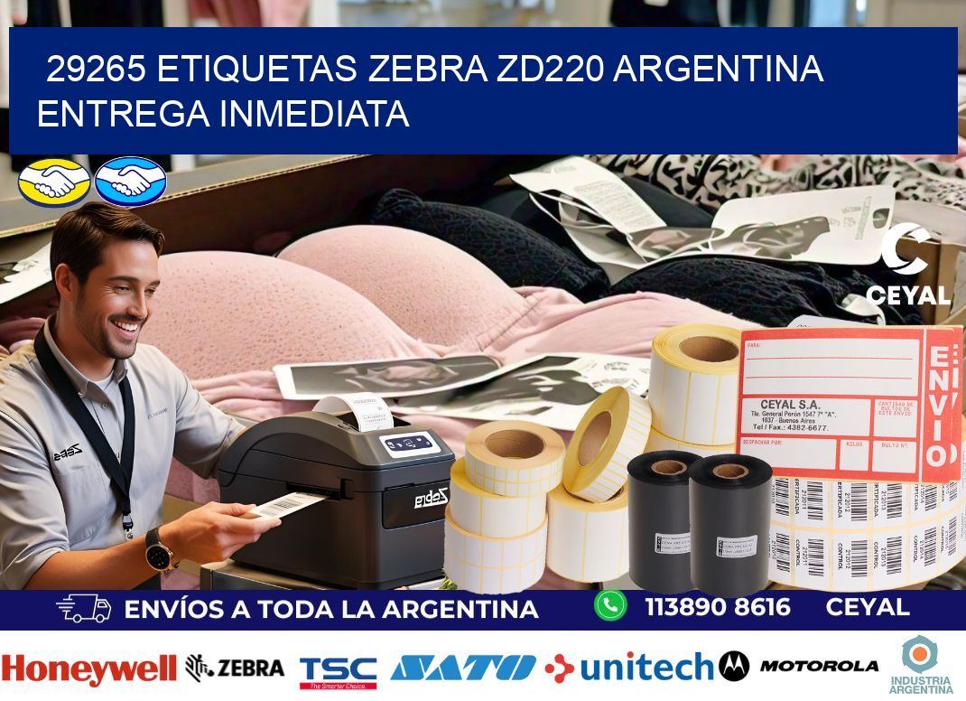 29265 etiquetas zebra zd220 ARGENTINA ENTREGA INMEDIATA