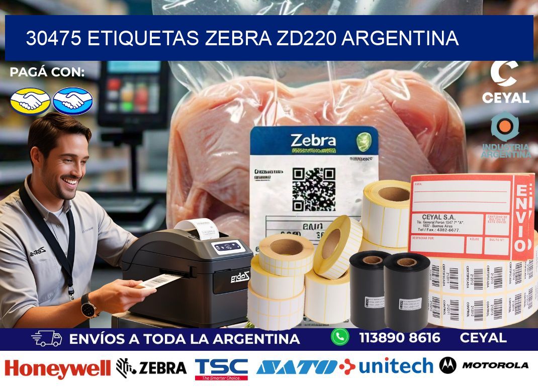 30475 etiquetas zebra zd220 argentina