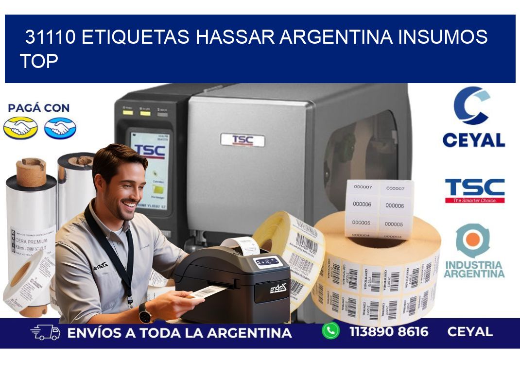 31110 etiquetas hassar argentina INSUMOS TOP