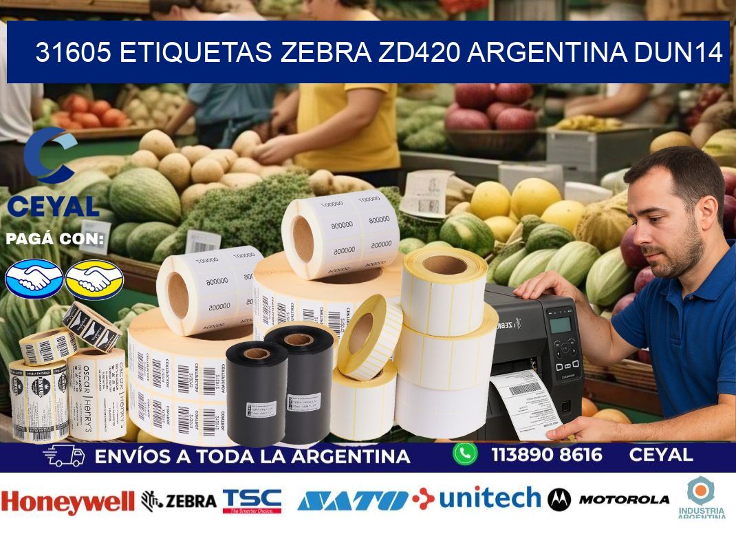 31605 etiquetas zebra zd420 argentina DUN14