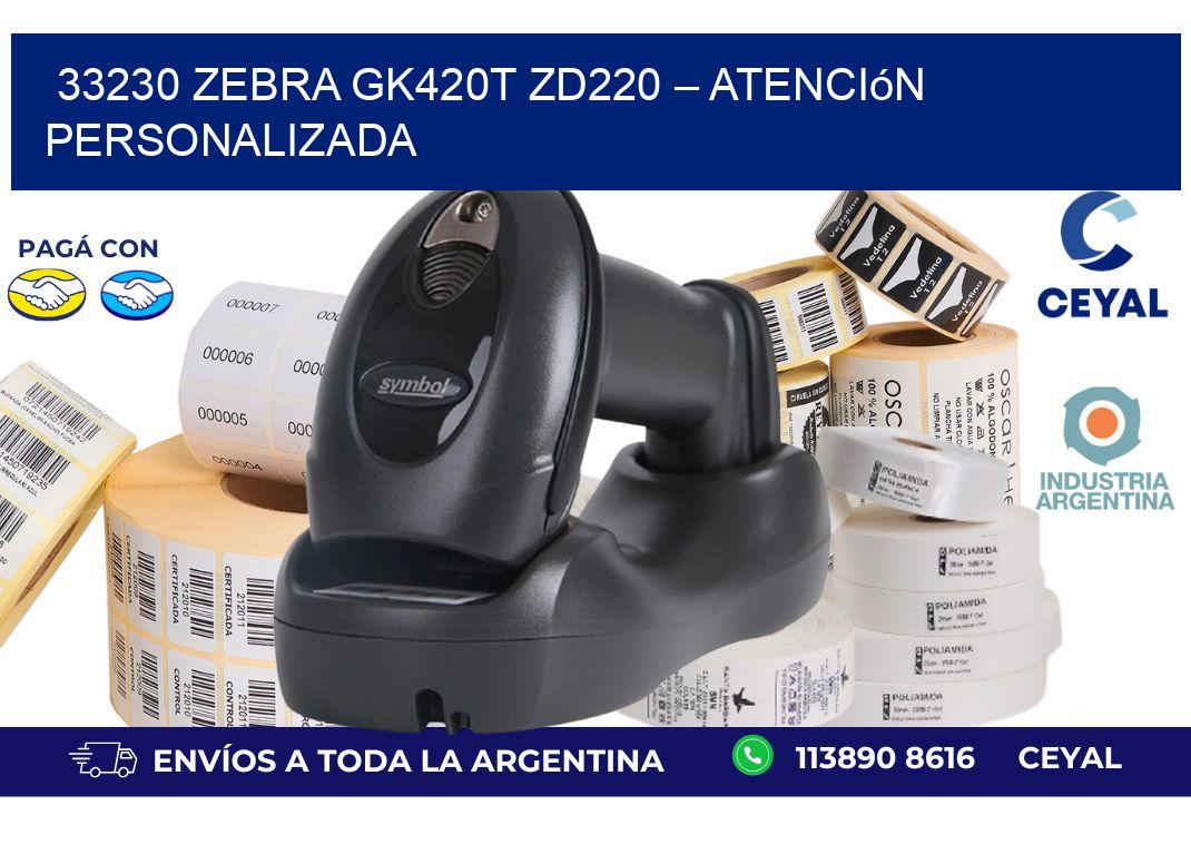 33230 Zebra GK420T ZD220 – Atención Personalizada