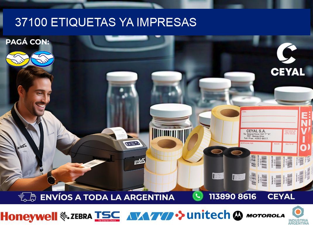 37100 ETIQUETAS YA IMPRESAS